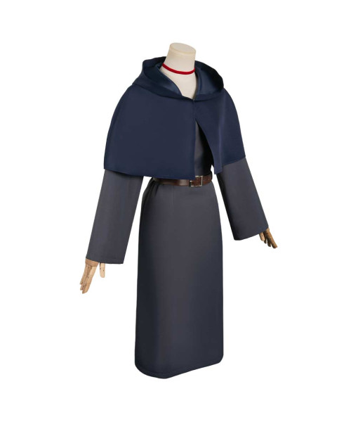 Women Dark Blue Fantasy Wizard Witch Outfits Halloween Costume