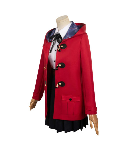 Women Red Coat School Uniform Halloween Costume