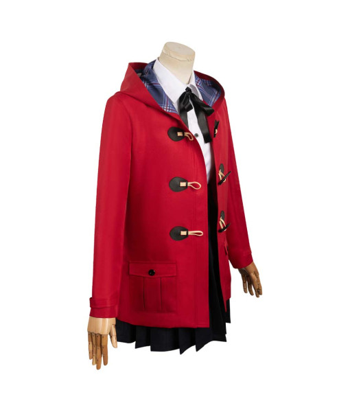 Women Red Coat School Uniform Halloween Costume