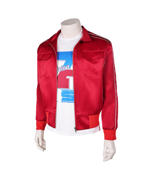 Man Red Jacket White Shirt Sportwear Casual Outfit