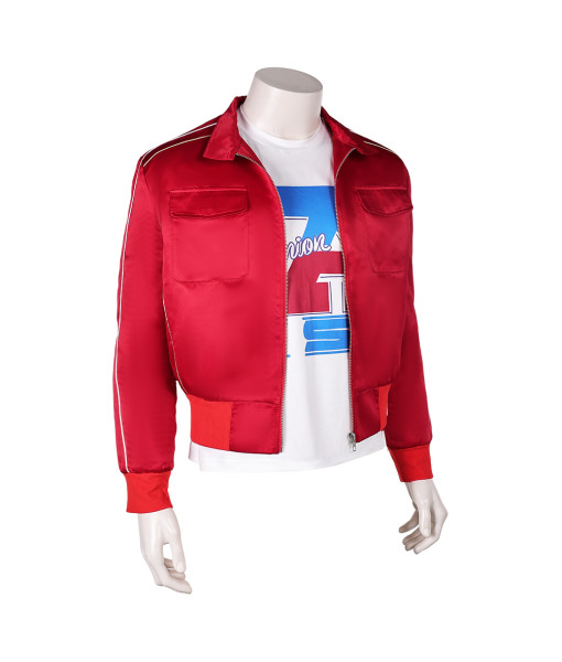 Man Red Jacket White Shirt Sportwear Casual Outfit