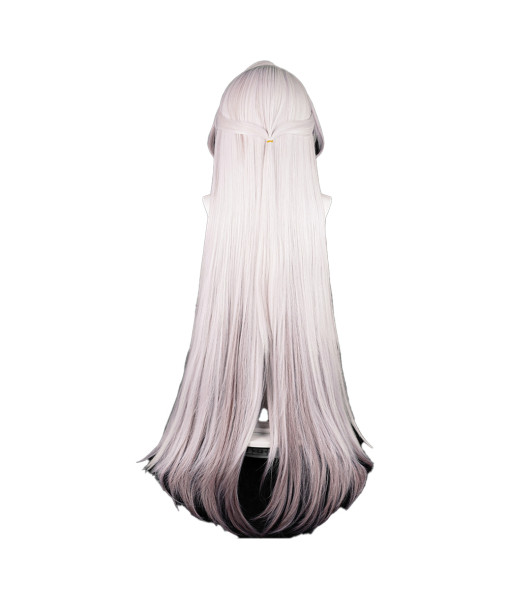 Women Silver Long Hair Gradient Color Wig Halloween Costume Accessories