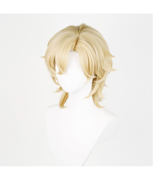 Man Gold Wig Short Hair Halloween Costume Accessories