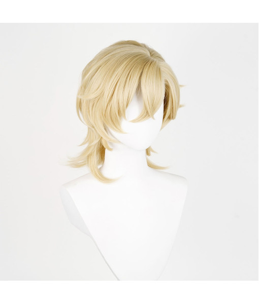 Man Gold Wig Short Hair Halloween Costume Accessories