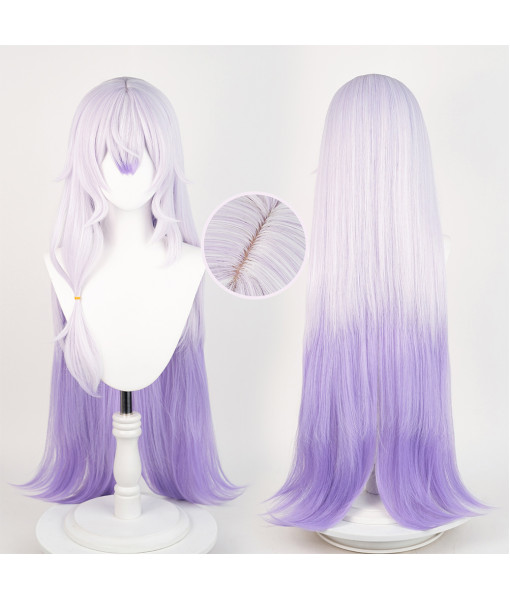 Women Light Purple Long Hair Halloween Costume Wig Accesories