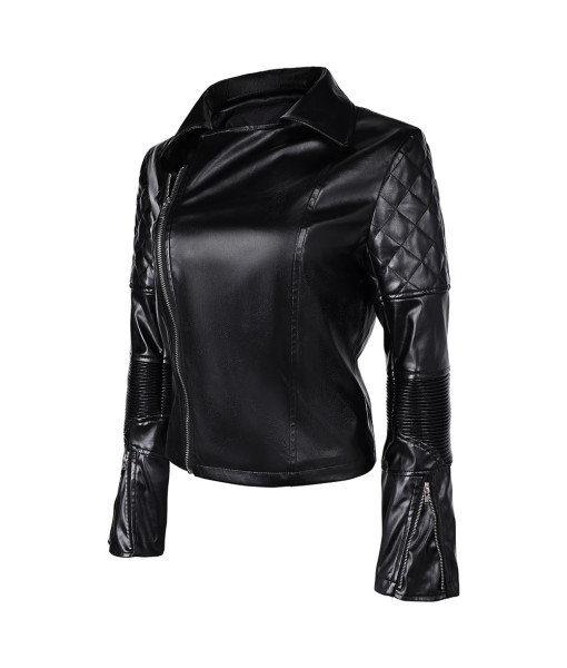 Women Black Leather Jacket 