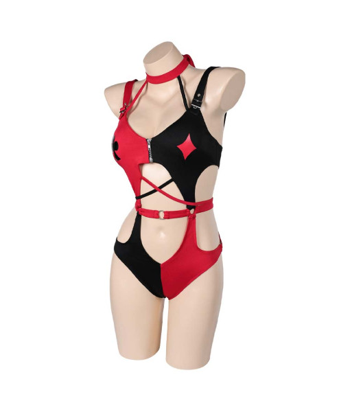 Women Strap Red Sexy One Piece Swimsuit Halloween Costume