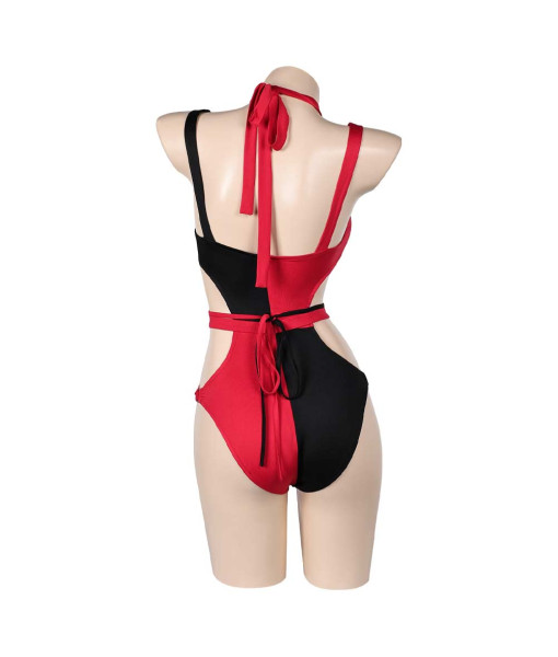 Women Strap Red Sexy One Piece Swimsuit Halloween Costume