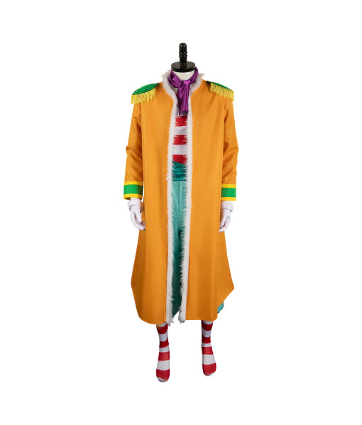 Buggy One Piece Anime Yellow Outfit Cosplay Costume