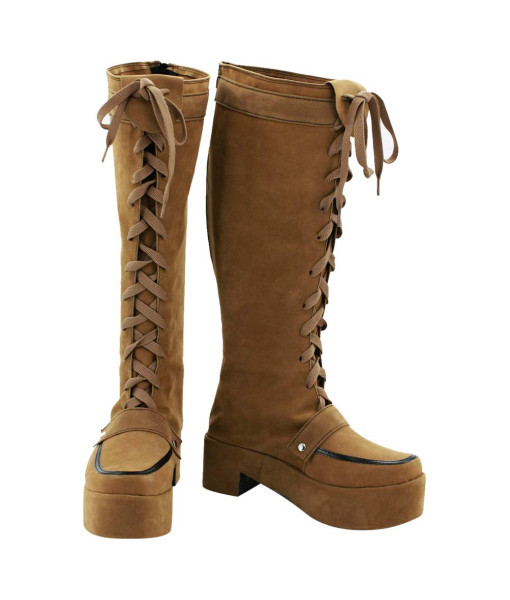 Women Brown High Boots Pantshoes Halloween Costume Accessories