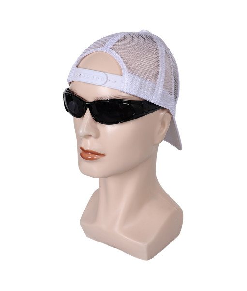 Men Black Sunglasses White Hat Accessories