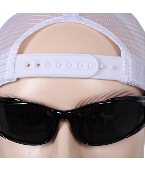 Men Black Sunglasses White Hat Accessories