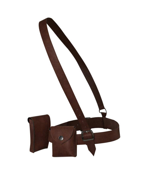 Brown Leather Belt Bag Halloween Costume Accessories