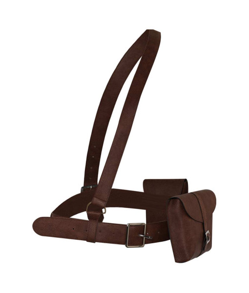 Brown Leather Belt Bag Halloween Costume Accessories