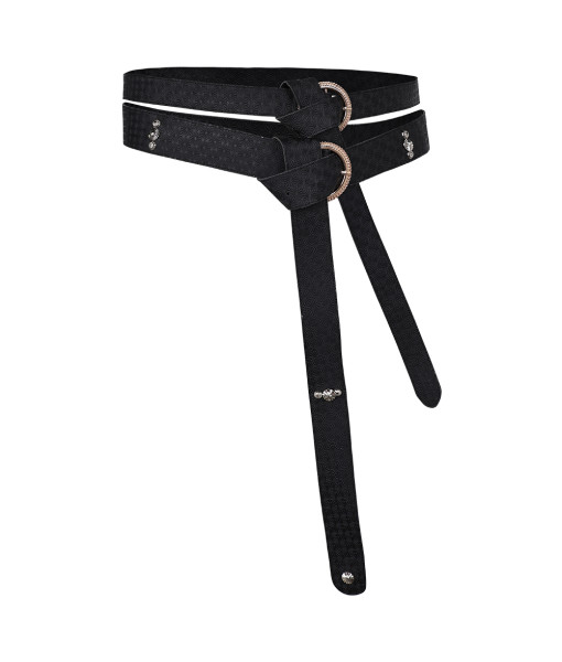 Medieval Fantasy Black Leather Belt Eyepatch Halloween Costume Accessories