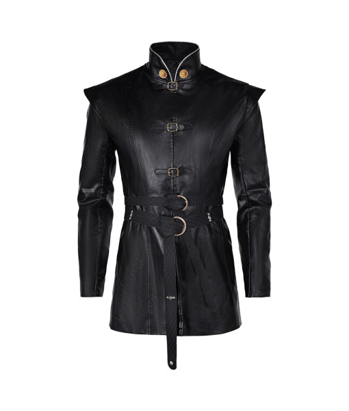 Men Medieval Fantasy Black Full Set Outfit Halloween Costume