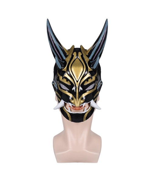 Xiao Genshin Impact Game Black Latex Mask Cosplay Accessories