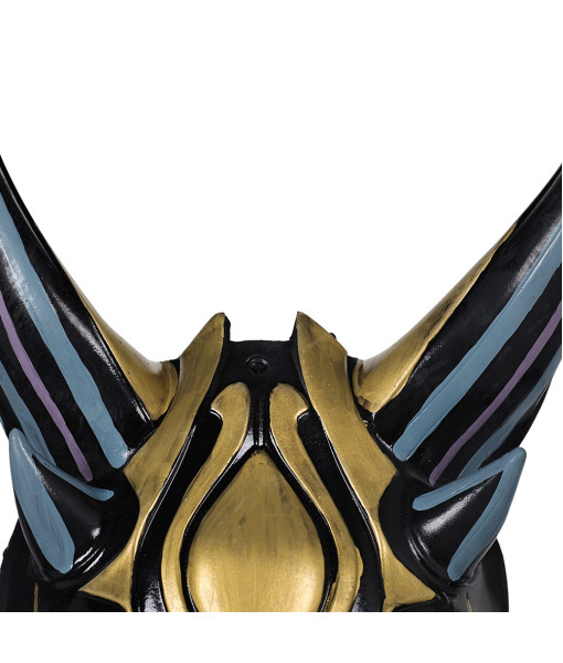 Golden Two Horns Oni Latex Mask Halloween Costume Accessories