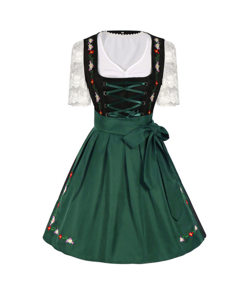 Bavarian Women Green Dress German Oktoberfest Halloween Carnival Costume