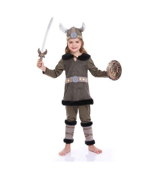 Kids Children Vikings Warrior Halloween Costume