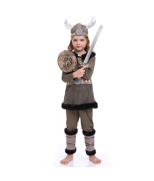 Kids Children Vikings Warrior Halloween Costume