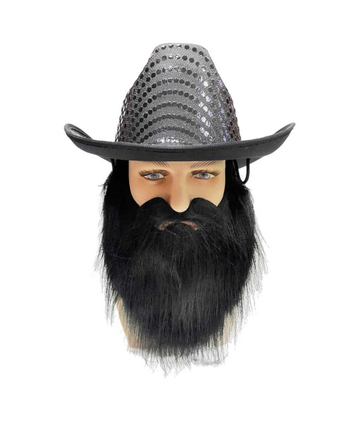 Adult Cowboy Hat Big Beard Halloween Costume Accessories