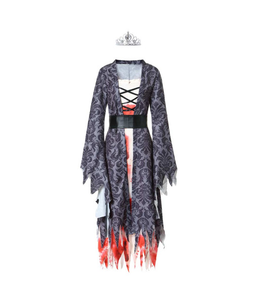 Women Ghost Bride Vampire Horror Dress Full Set Halloween Costume