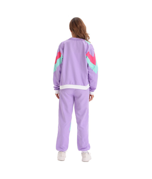 Adult 80s Disco Hip-Hop Vintage Athleisure Tracksuit Outift Halloween Costume