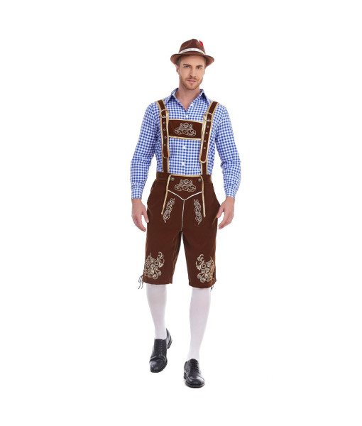 Men Oktoberfest Flannel Shirt Outfit Halloween Costume