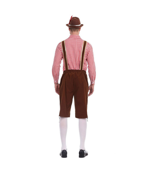 Men Oktoberfest Flannel Shirt Outfit Halloween Costume