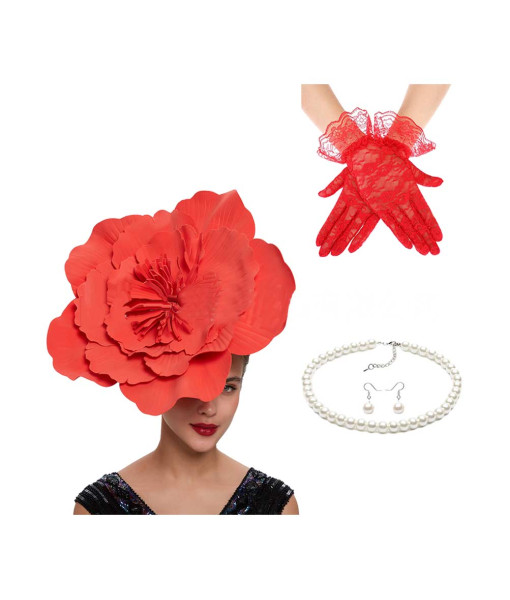 Adult Jockey Club Giant Flower Hat Halloween Costume Accessories