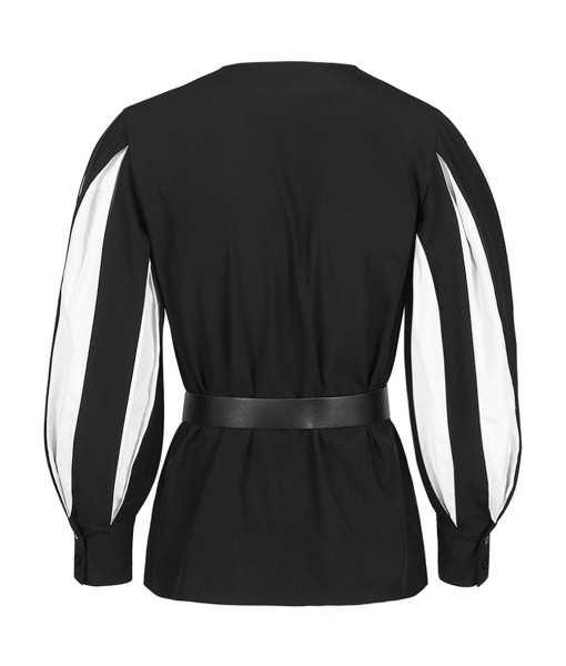 Adult Renaissance Black and White Shirt Halloween Costume
