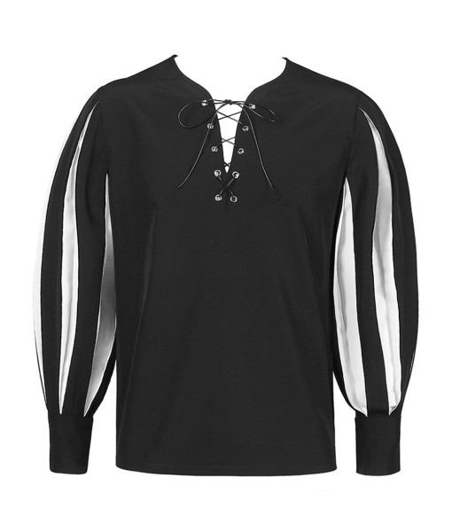 Adult Renaissance Black and White Shirt Halloween Costume