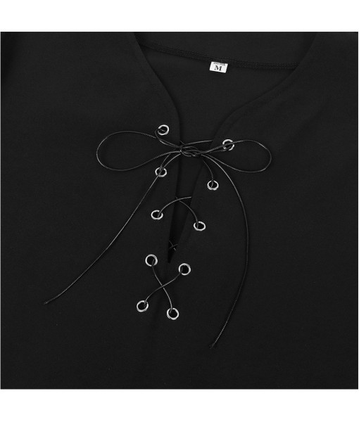 Adult Renaissance Black and White Shirt Halloween Costume