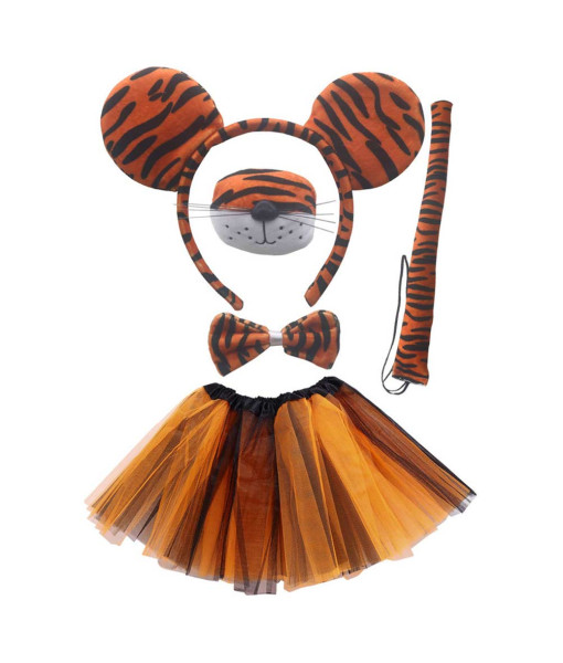 Kids Childen Little Tiger Headband Set Halloween Costume Accessories