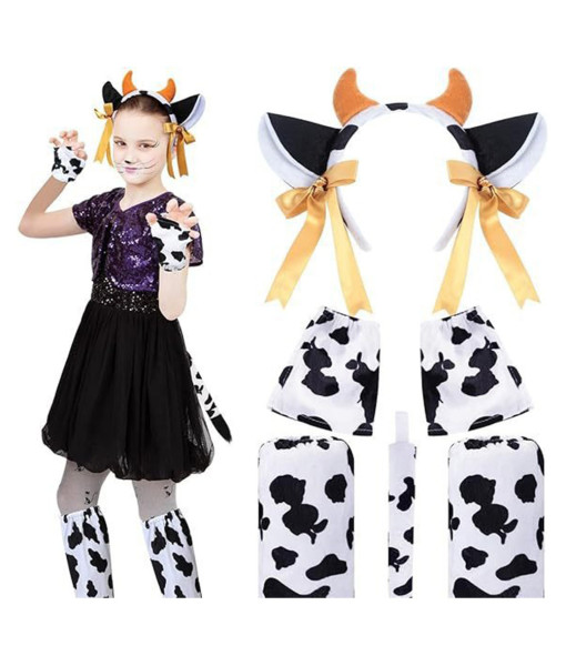 Kids Children Cow Wolf Fox Outfit Halloween Costume Accessories
