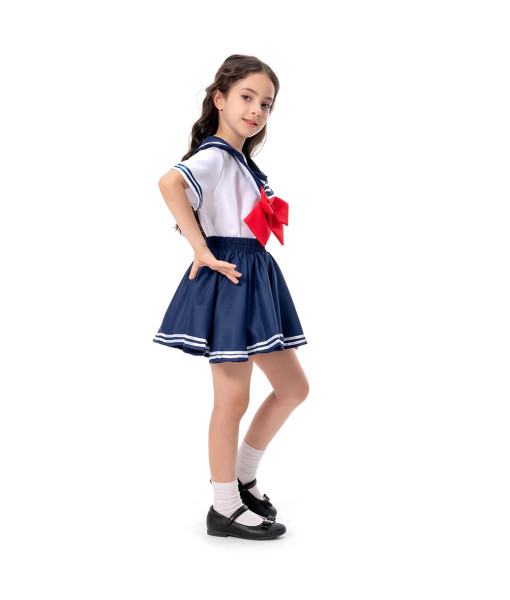 Kids Children Girl School Uniform Top Skirt Halloween Costume