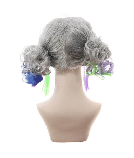 Mad Scientist Silver Wig Halloween Cosplay Costume Accessories