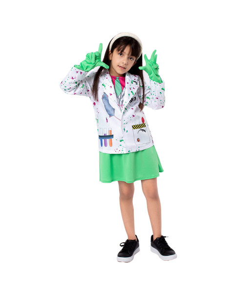 Kids Children Mad Scientist Halloween Cosplay Costume