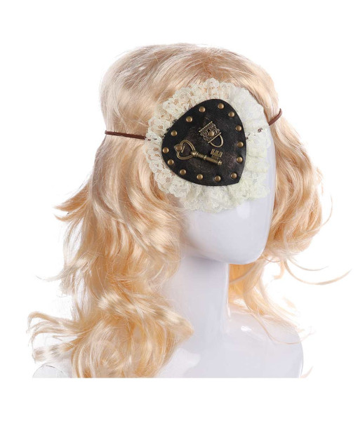 Pirate Gothic Steampunk Lace One-Eyed Eye Patch Halloween Costume Accessories