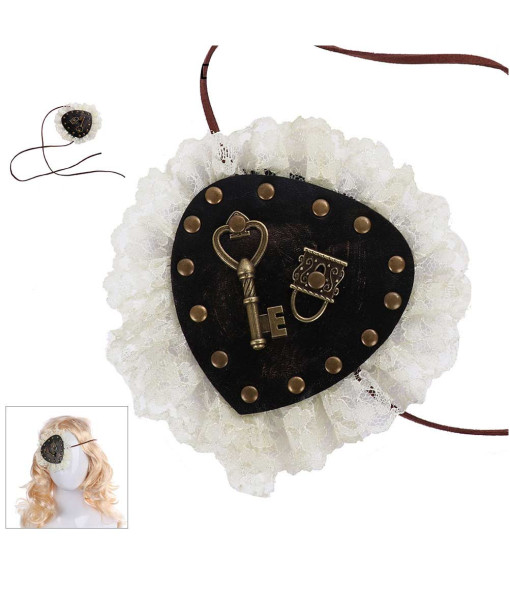 Pirate Gothic Steampunk Lace One-Eyed Eye Patch Halloween Costume Accessories