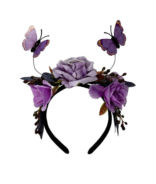 Adult Butterfly Flower Headband Día de Muertos Halloween Costume Accessories