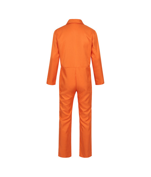 Adult Orange Prisoner Uniform Halloween Cosplay Costume