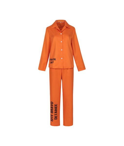 Adult Orange Prisoner Uniform Halloween Cosplay Costume