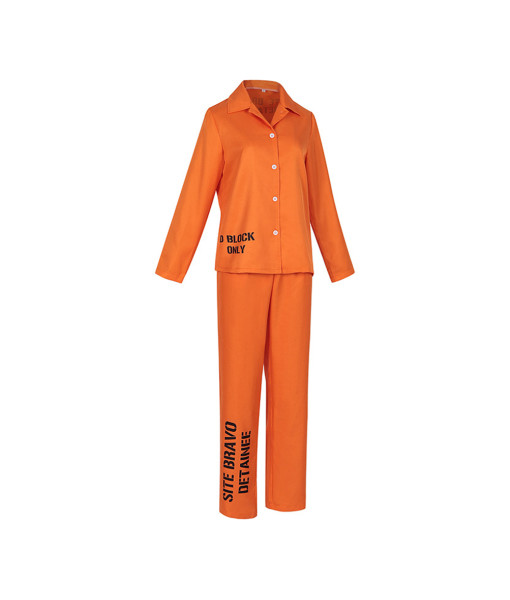 Adult Orange Prisoner Uniform Halloween Cosplay Costume