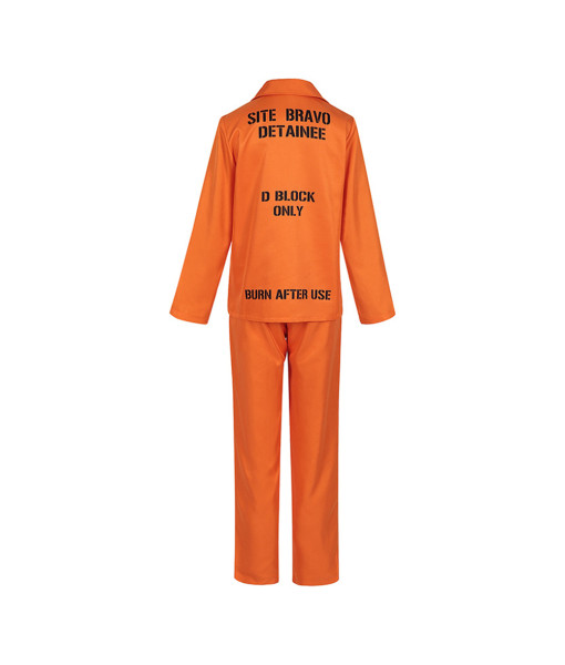 Adult Orange Prisoner Uniform Halloween Cosplay Costume