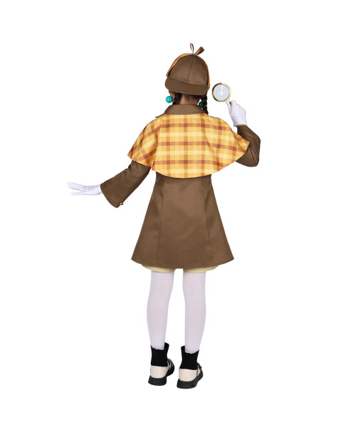 Kids Children Detective Coat Outfit Halloween Costume