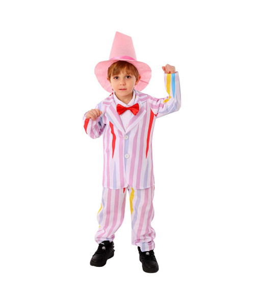 Kids Children Pink Strap Suit Candy Man Halloween Costume