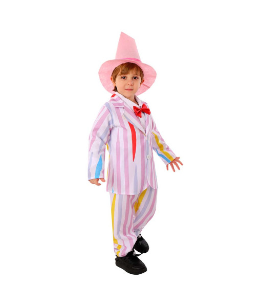 Kids Children Pink Strap Suit Candy Man Halloween Costume