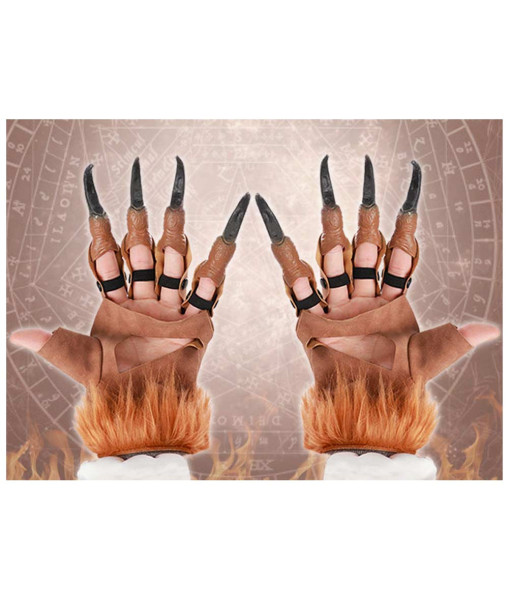 Dragon Claws Cloves Plush Halloween Carnival Party Stage Cosplay Costume Accessories